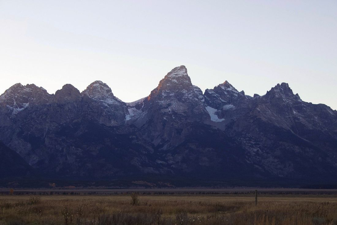 Alpenglow on the Tetons